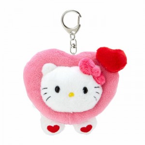 Hello Kitty Hello Kitty Plush Mascot Keychain (Big Heart Series) Rosas | CL_HK99581